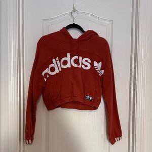 Adidas burnt orange hoodie